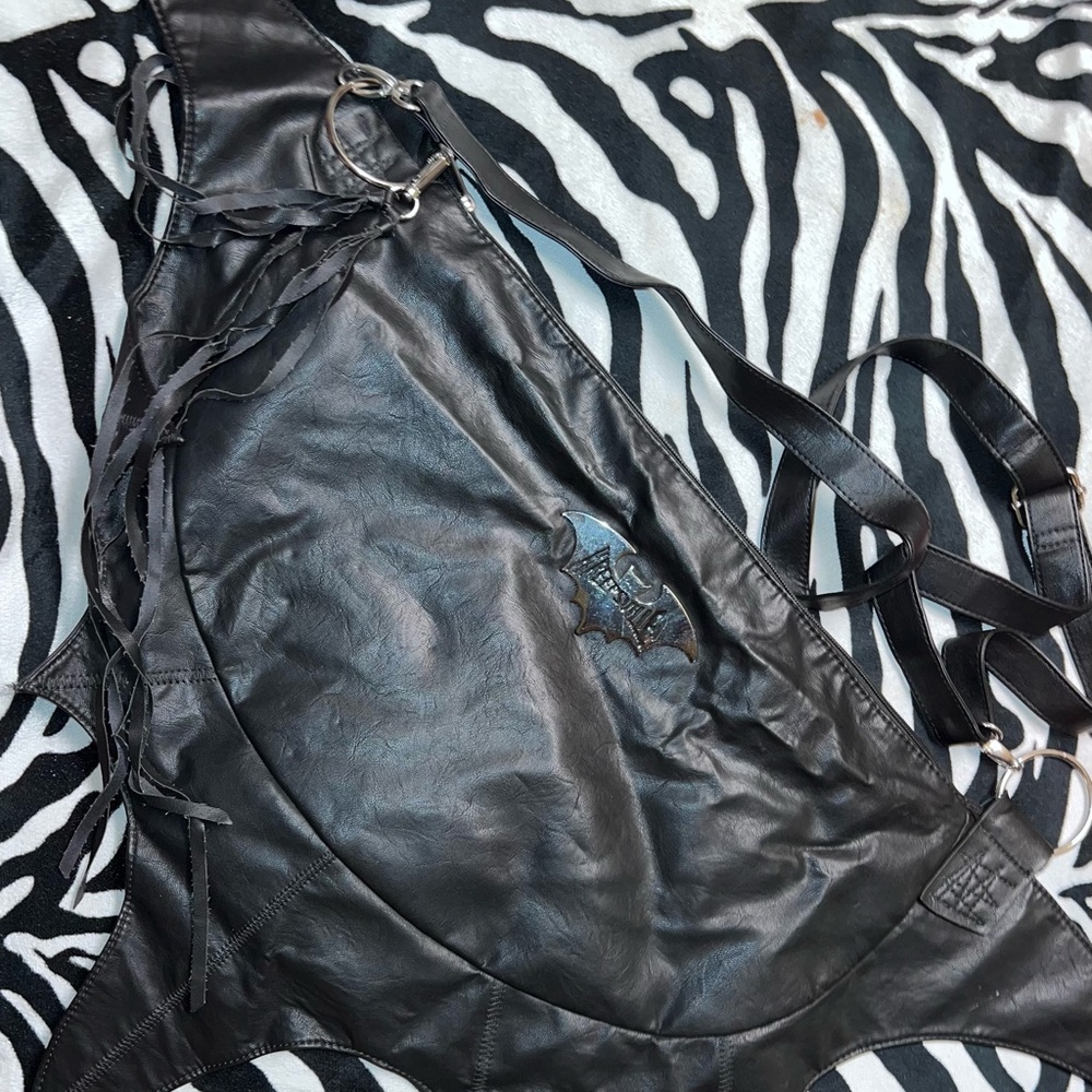 Black Leather Crossbody Bag